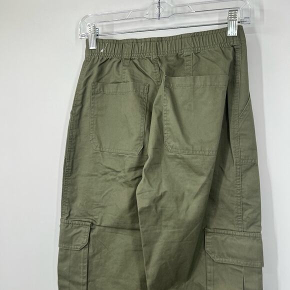 Abercrombie & Fitch Green High Rise Cargo Straight Leg Pant LONG - Picture 6 of 7